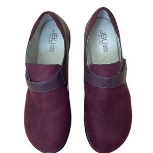 JBU by Jambu Sedona Burgundy Suede Memory Foam Slip On Shoes Women's Size 8.5M